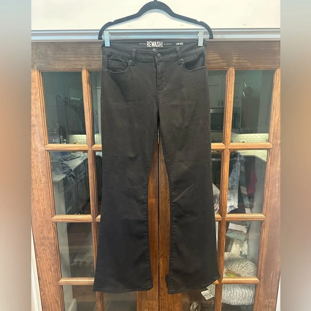 EUC Rewash Size 28 Women's Black Flare Jeans‎